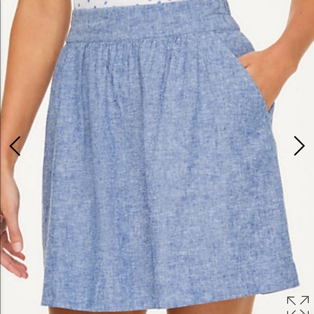 Loft outlet chambray pull on skirt